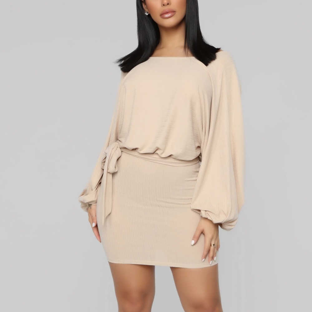 Tan mini dress